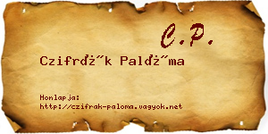 Czifrák Palóma névjegykártya